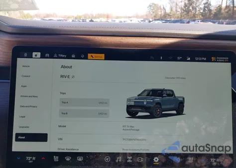 2026 Rivian R1T from USA, damaged, VIN 7FCTGBAP6TN043095